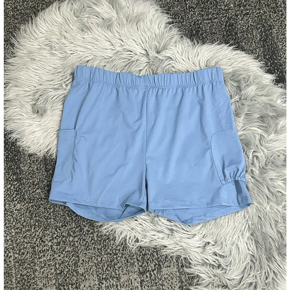 Women's Blue Tennis Shorts With Tennis Ball Pocket And More! Size XL